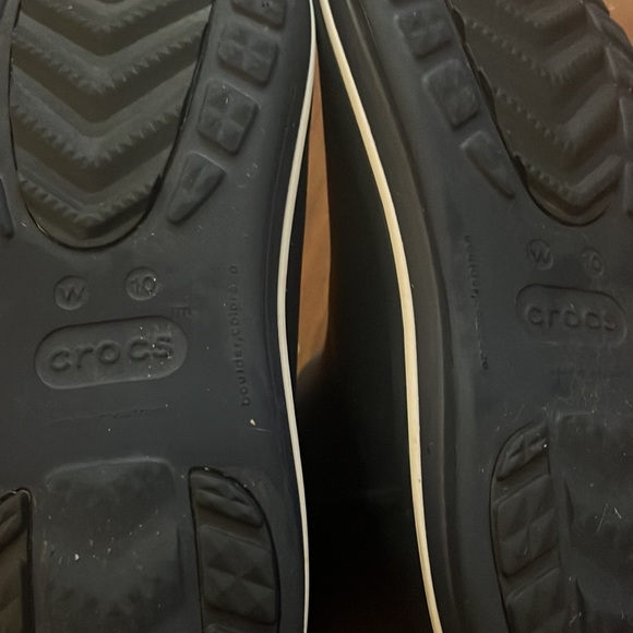 Crocs Jaunt Shorty Ankle Rain Boots Navy Blue White Trim Women’s Size 10 15769. - Picture 12 of 12